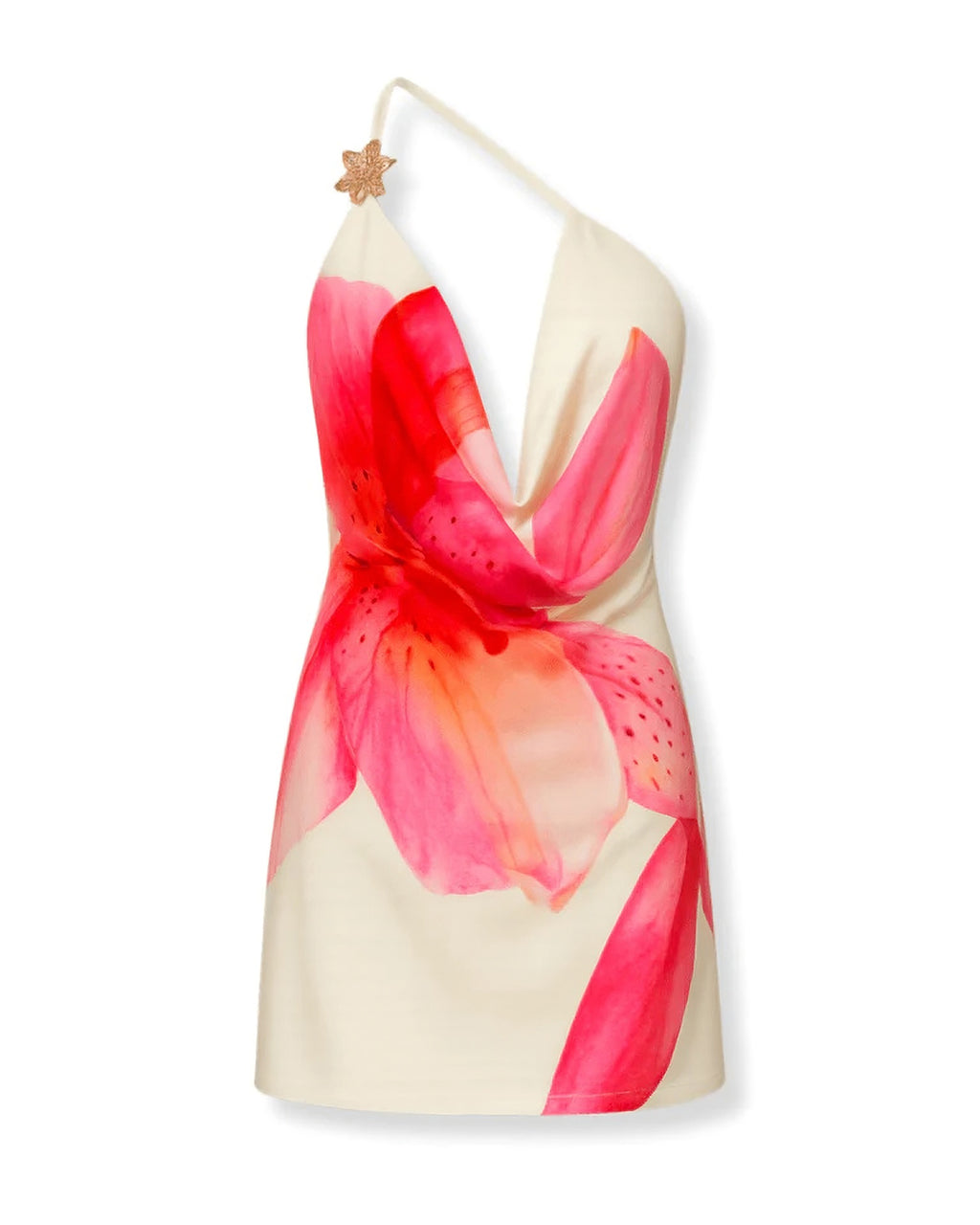 Vestido Curto Maxi Flor