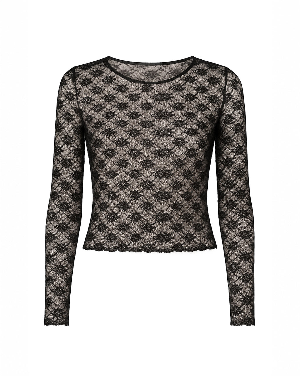 Blusa de Renda Manga Longa