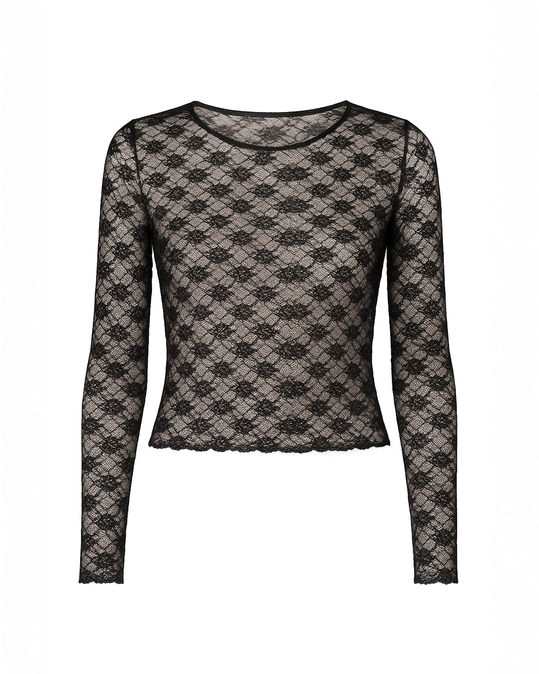 Blusa de Renda Manga Longa