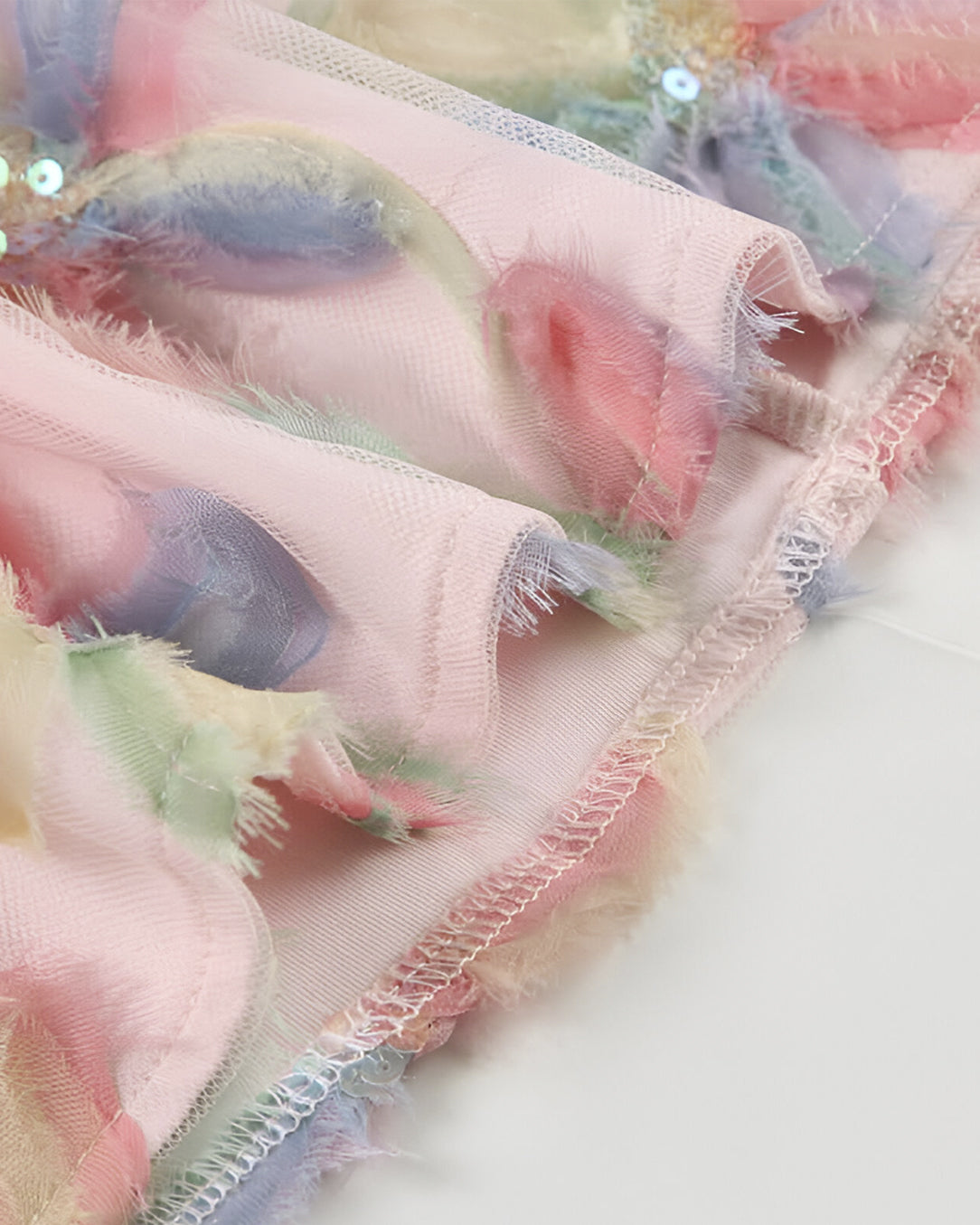 Mini Saia Floral em Tule