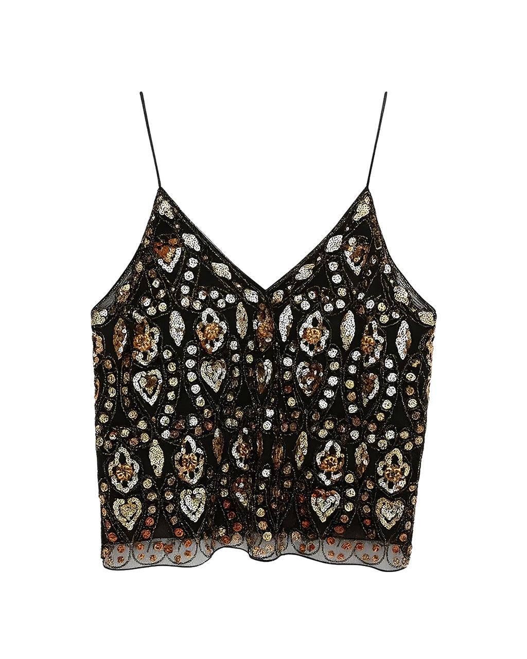 Blusa Tule Bordada com Paetês