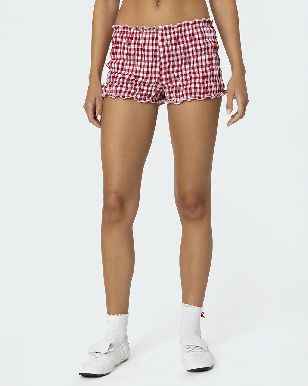 Mini Shorts Xadrez Vermelho