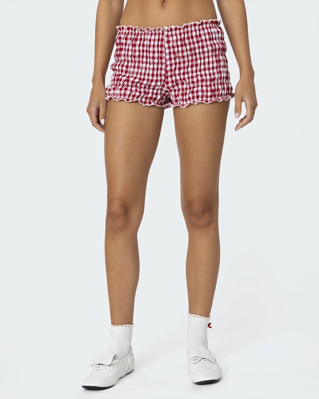 Mini Shorts Xadrez Vermelho