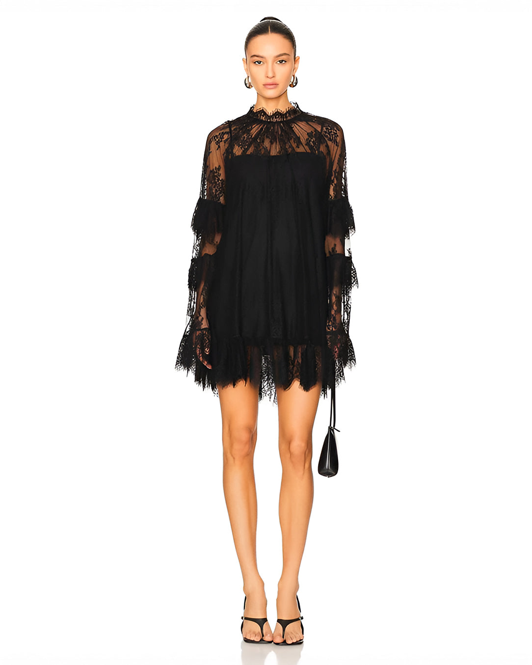 Mini Dress Renda Floral