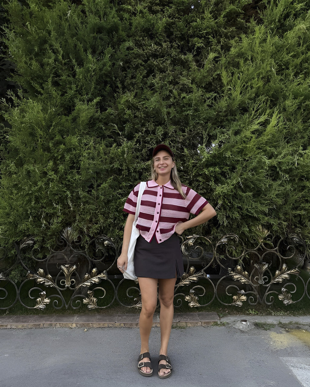 Conjunto Crochê Listrado