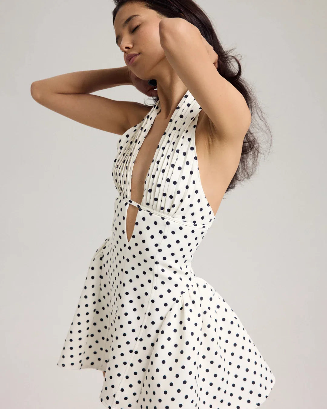 Vestido Mini Poá Frente Única