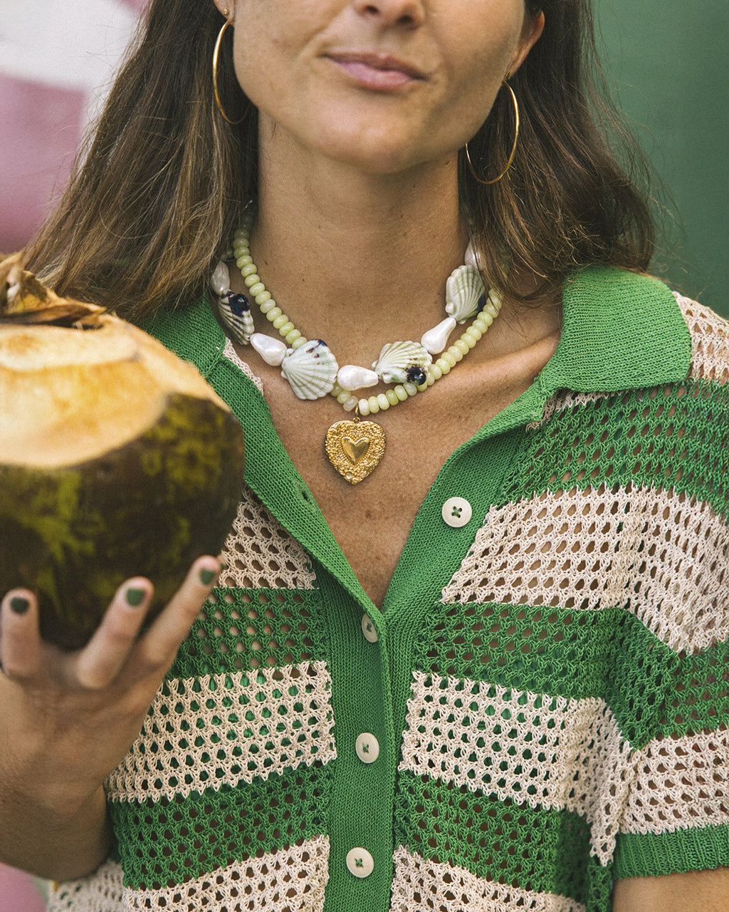 Conjunto Crochê Listrado