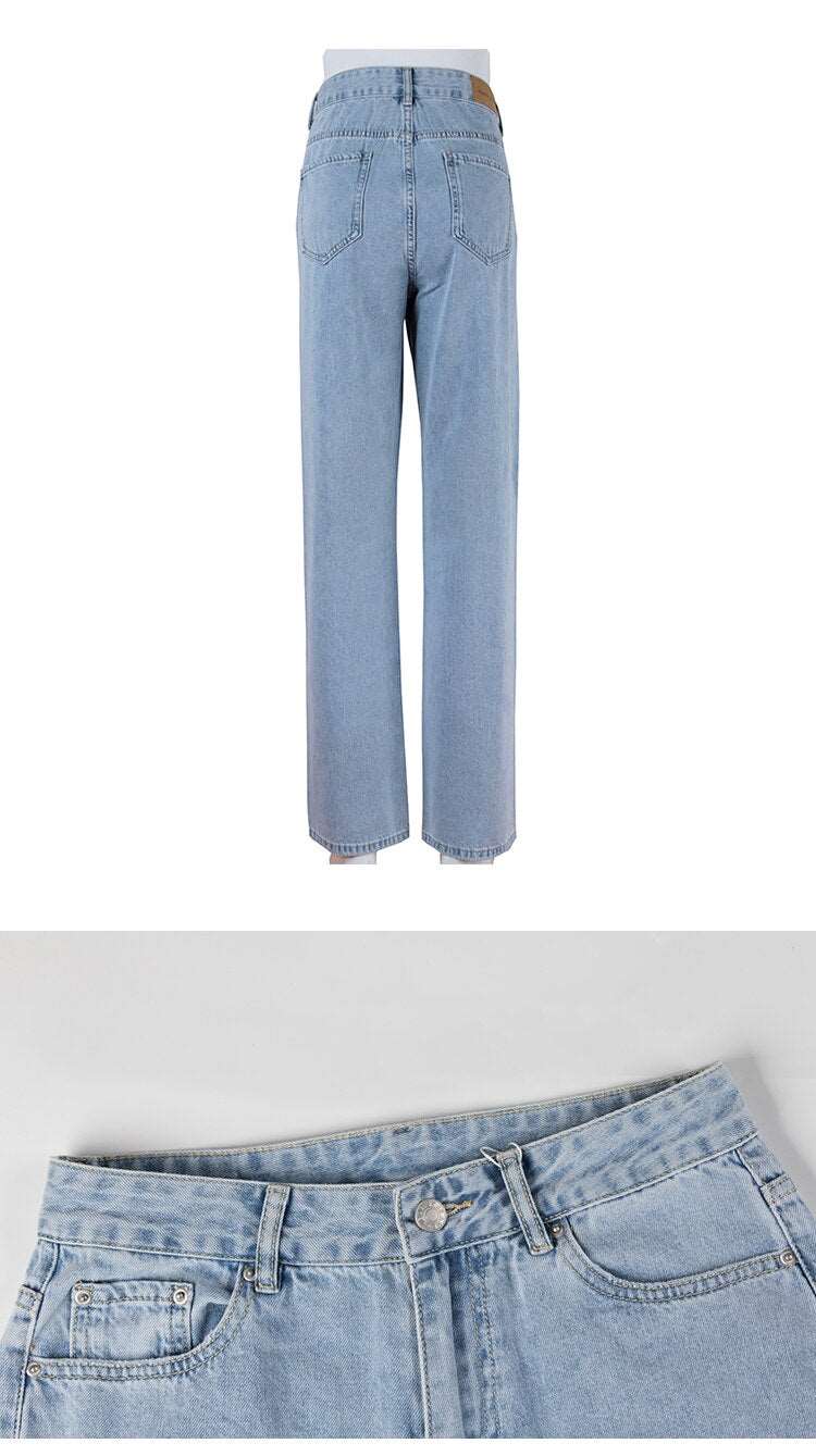 Calça Jeans Vintage Joelhos Rasgados - Y2K