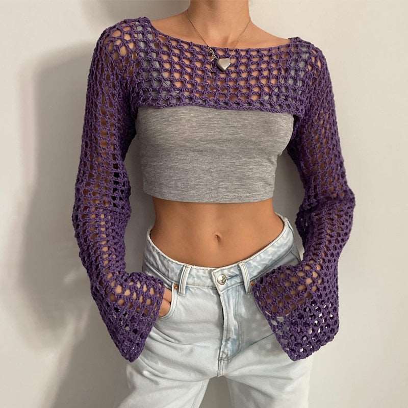 Bata Tricot CropTop - Y2k