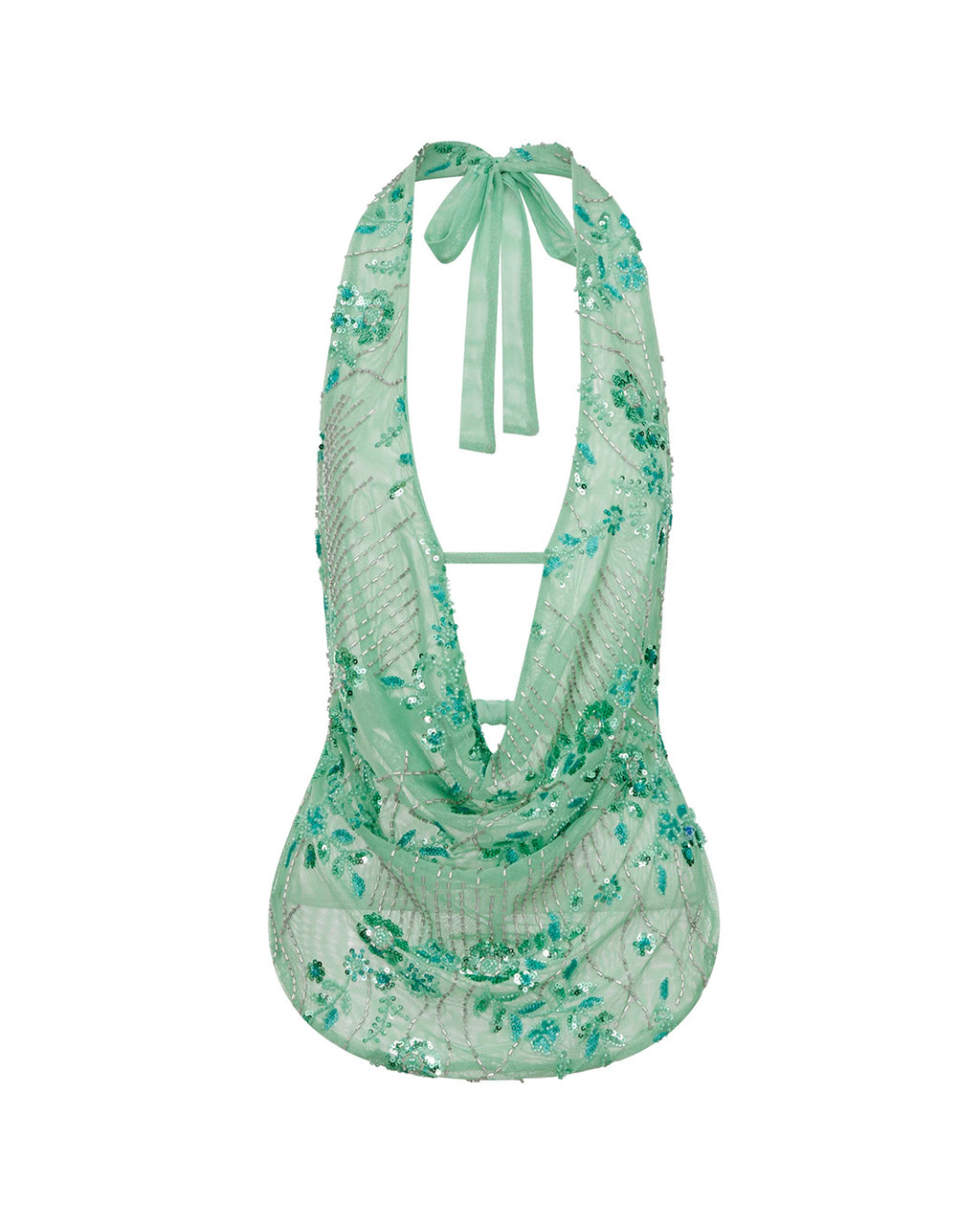 Top Frente Única de Lantejoulas