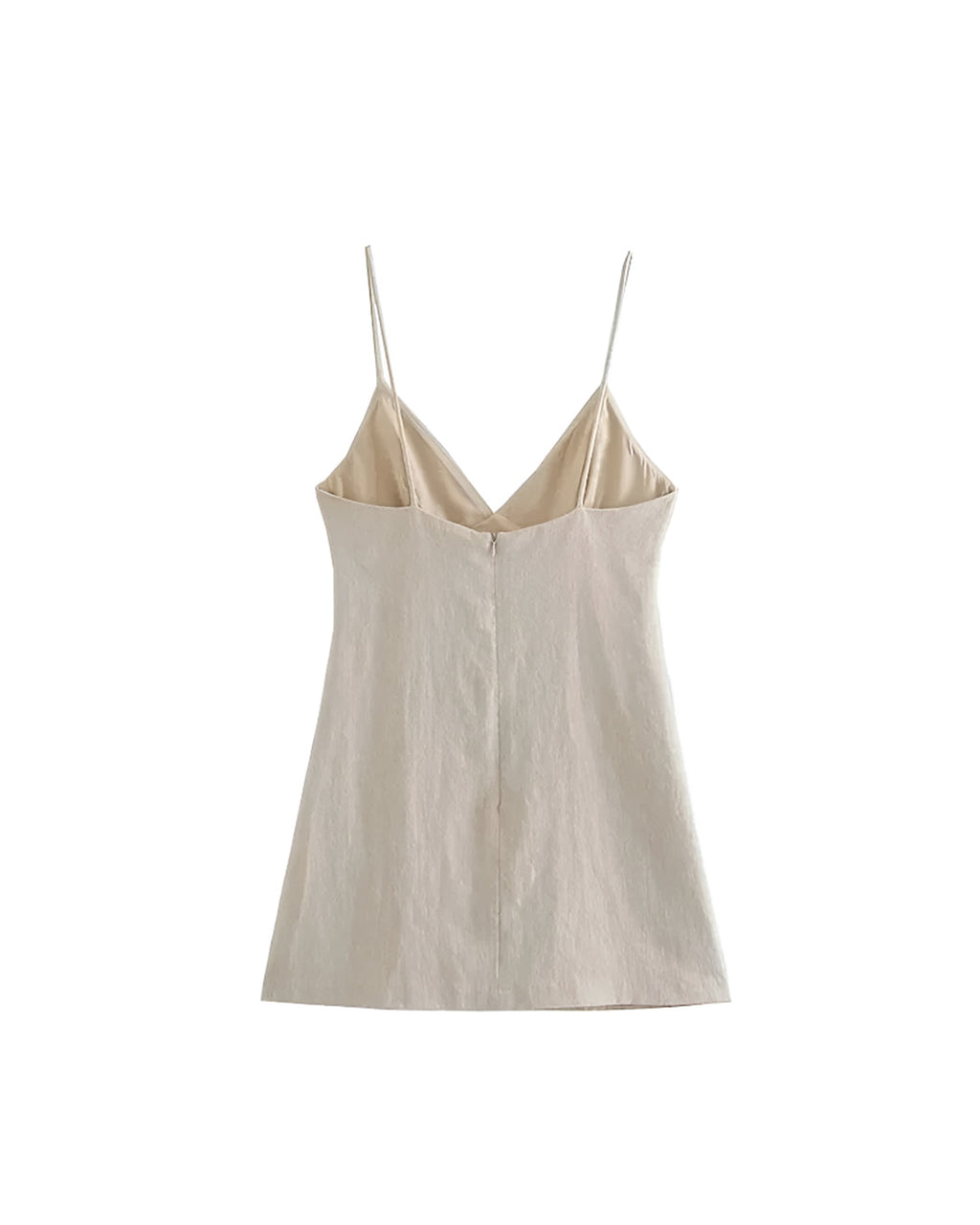 Vestido Curto em Linho com Flores de Strass