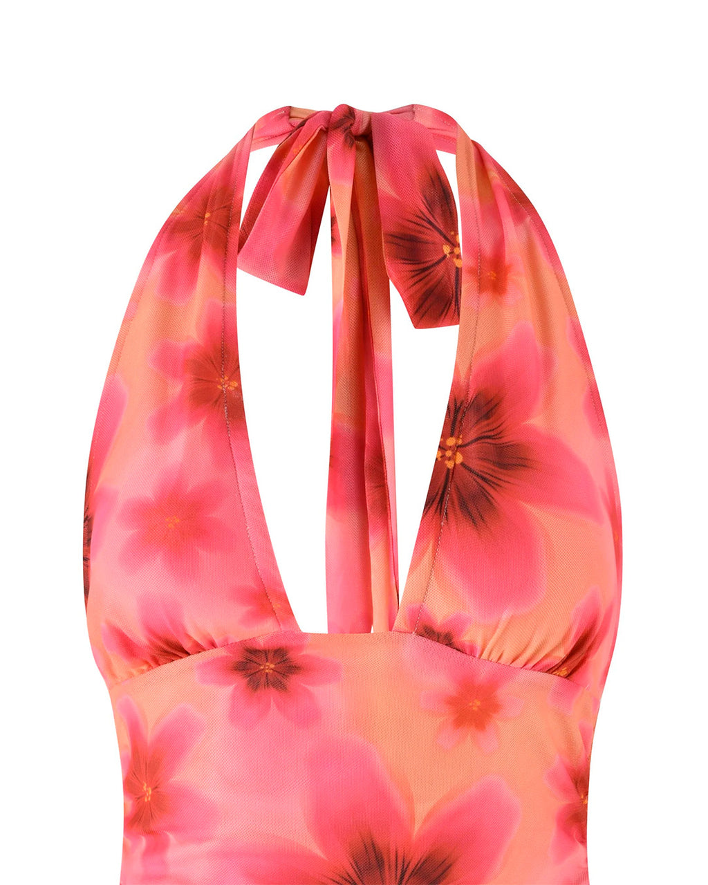 Top Frente Única de Tule Floral