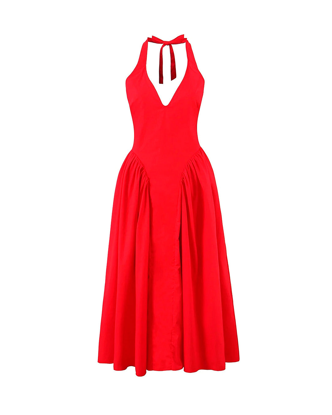 Vestido Midi Frente Única Drapeado