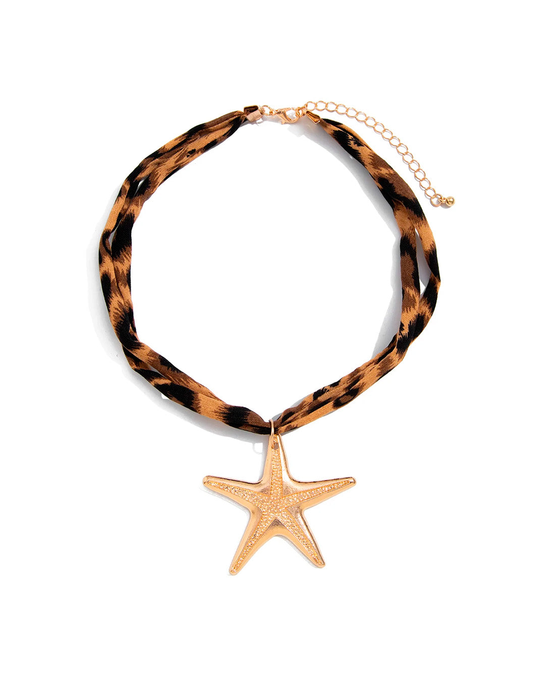 Choker Animal Print com Pingente Estrela-do-Mar