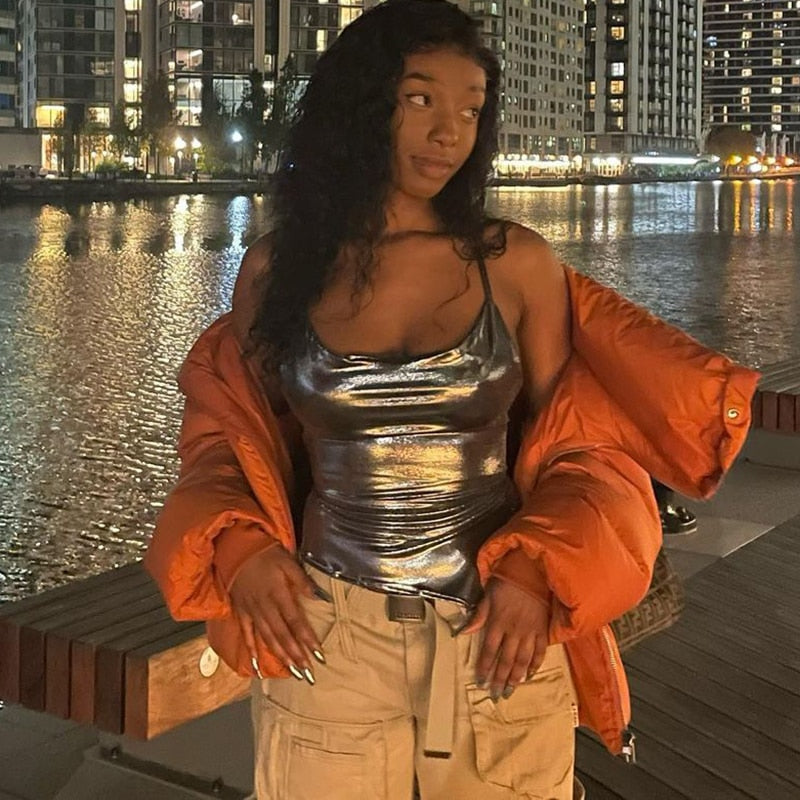 Top Prata Bodycon - Y2K