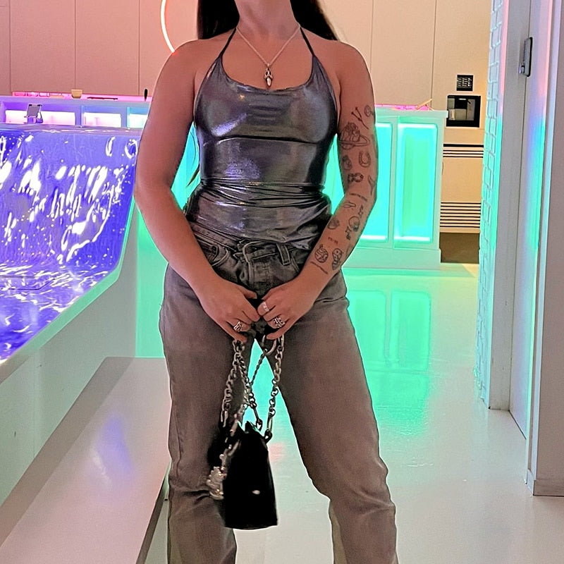 Top Prata Bodycon - Y2K