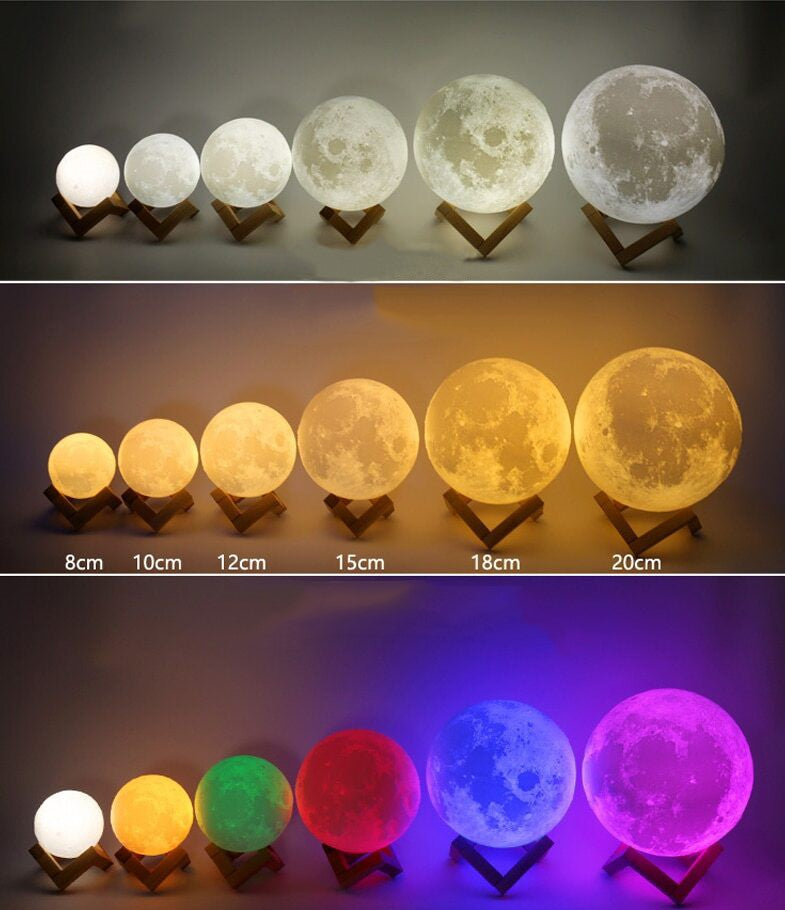 Luminária Lua Cheia 3D